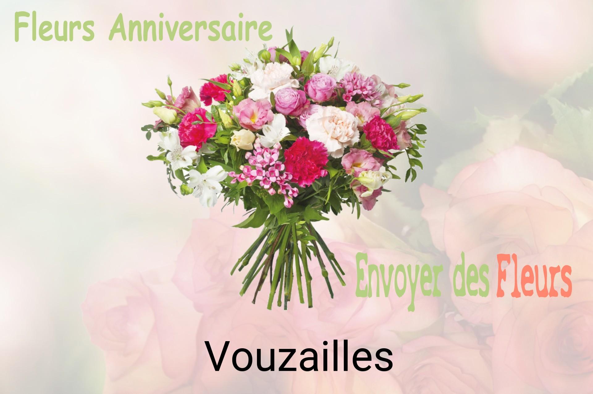 Bouquet de fleurs d’anniversaire livré à Vouzailles