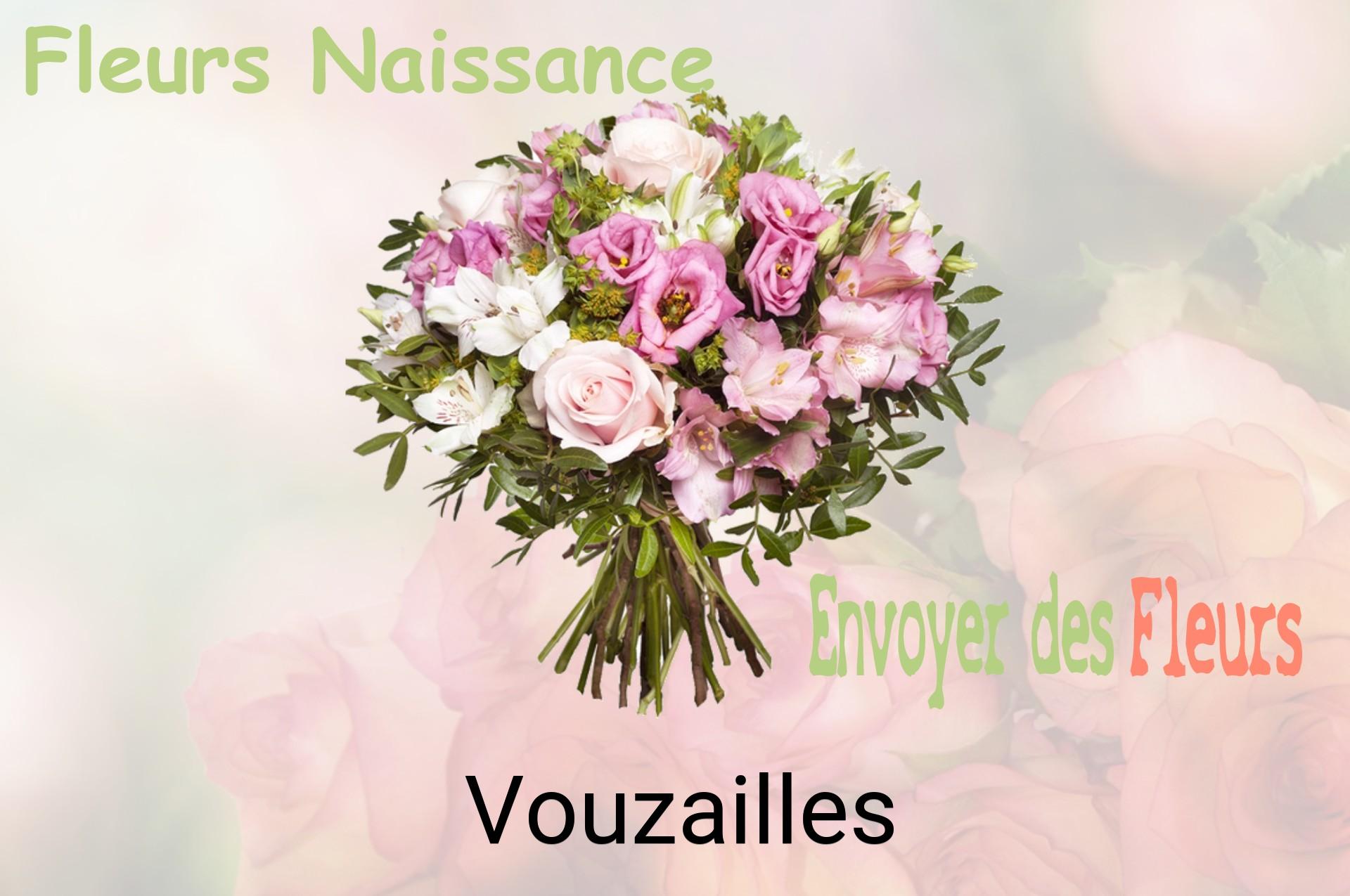 Bouquet de fleurs de naissance livré à Vouzailles