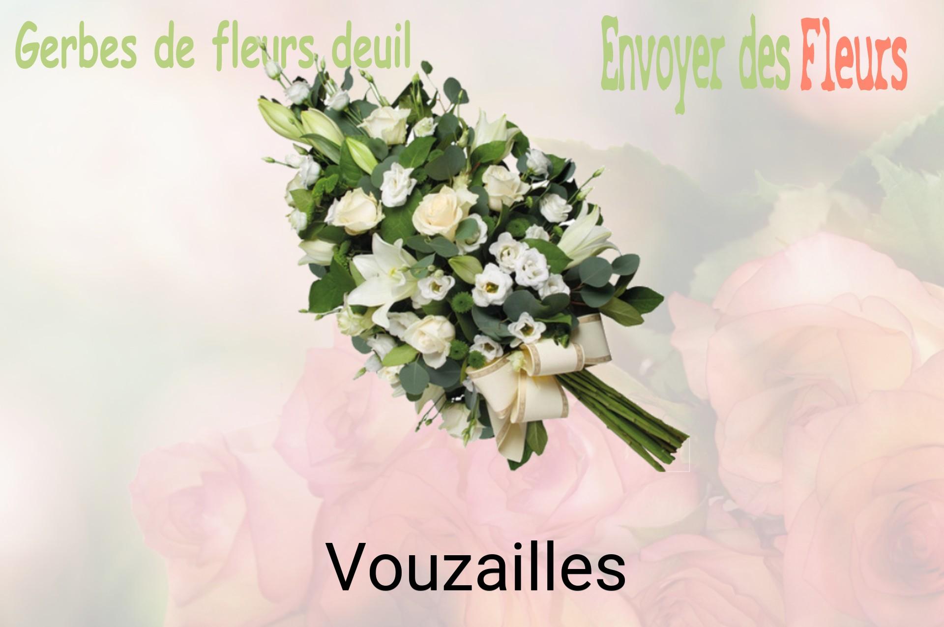 Gerbe de fleurs de deuil livrée à Vouzailles